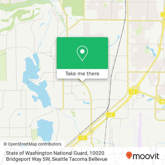 State of Washington National Guard, 10020 Bridgeport Way SW map