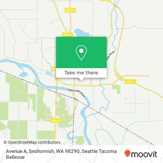 Mapa de Avenue A, Snohomish, WA 98290