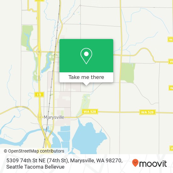 Mapa de 5309 74th St NE (74th St), Marysville, WA 98270