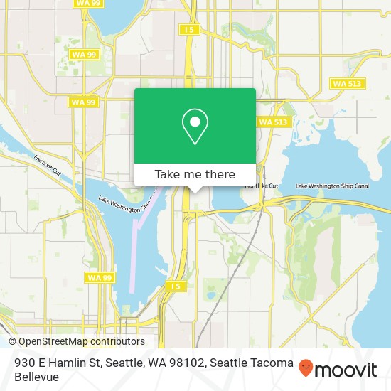 Mapa de 930 E Hamlin St, Seattle, WA 98102