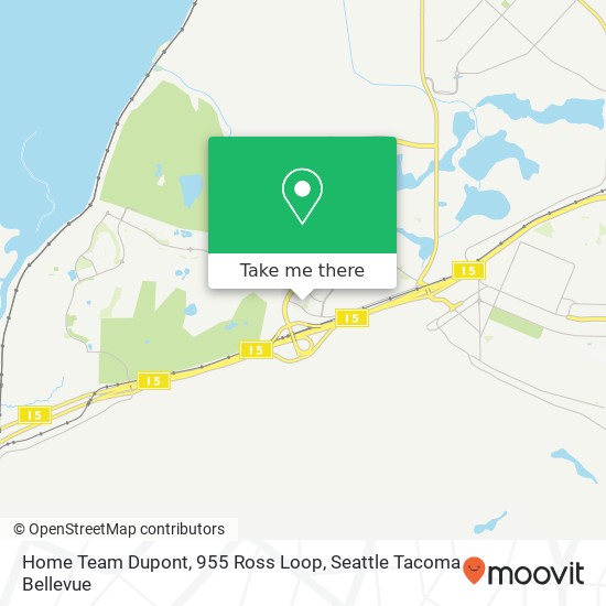 Mapa de Home Team Dupont, 955 Ross Loop