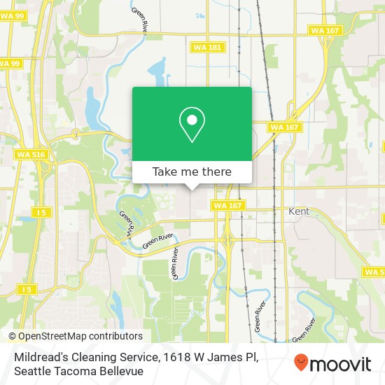 Mapa de Mildread's Cleaning Service, 1618 W James Pl