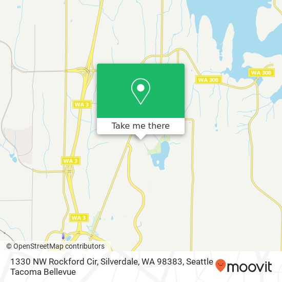 Mapa de 1330 NW Rockford Cir, Silverdale, WA 98383