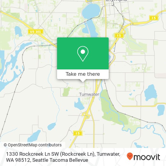 Mapa de 1330 Rockcreek Ln SW (Rockcreek Ln), Tumwater, WA 98512