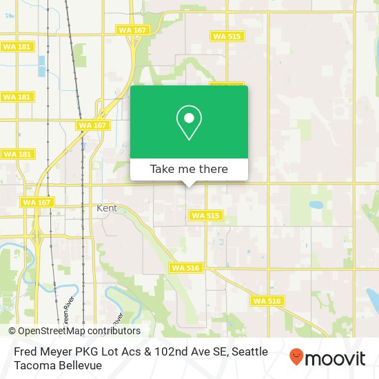 Mapa de Fred Meyer PKG Lot Acs & 102nd Ave SE