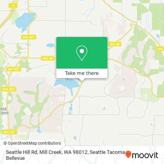 Mapa de Seattle Hill Rd, Mill Creek, WA 98012