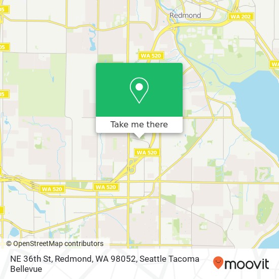 Mapa de NE 36th St, Redmond, WA 98052