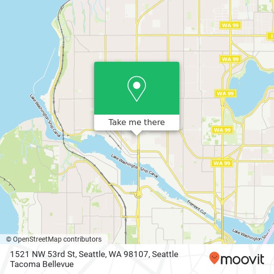 Mapa de 1521 NW 53rd St, Seattle, WA 98107