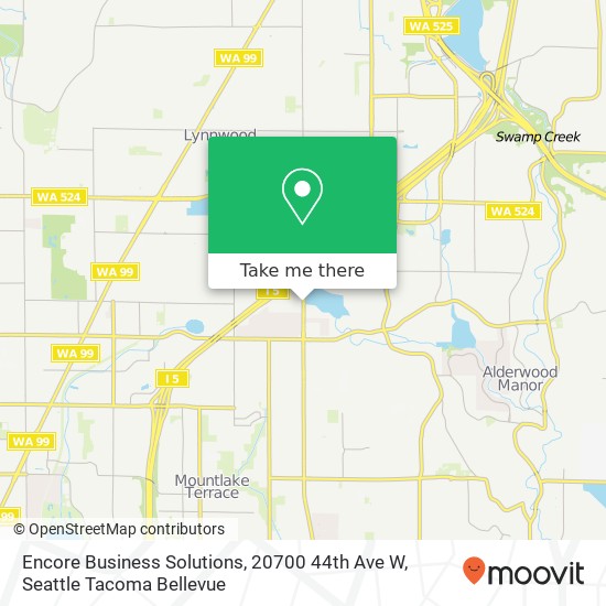 Mapa de Encore Business Solutions, 20700 44th Ave W