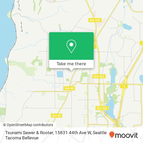 Tsunami Sewer & Rooter, 15831 44th Ave W map