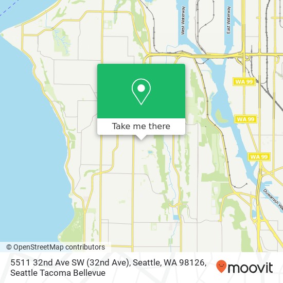 Mapa de 5511 32nd Ave SW (32nd Ave), Seattle, WA 98126