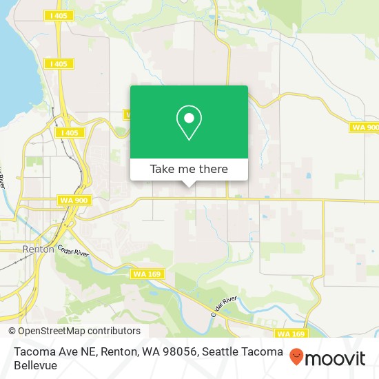 Mapa de Tacoma Ave NE, Renton, WA 98056