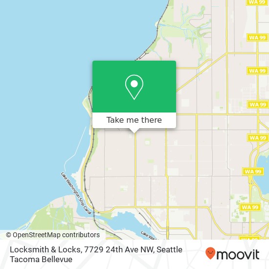 Mapa de Locksmith & Locks, 7729 24th Ave NW