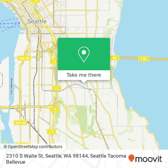 Mapa de 2310 S Waite St, Seattle, WA 98144