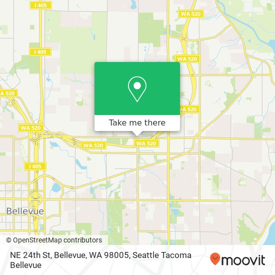 Mapa de NE 24th St, Bellevue, WA 98005