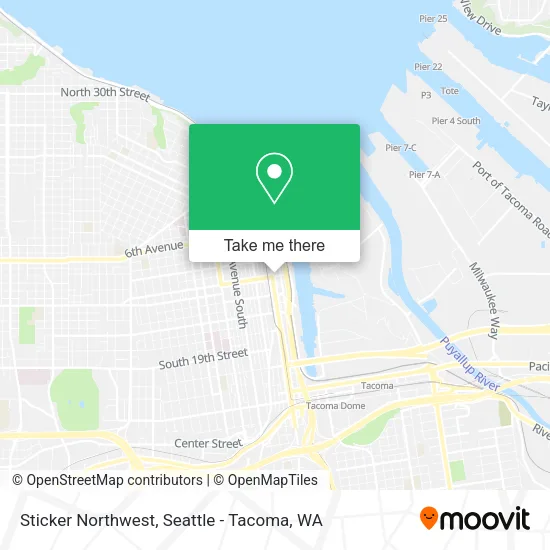 Mapa de Sticker Northwest