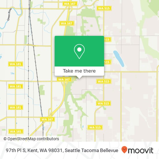 97th Pl S, Kent, WA 98031 map