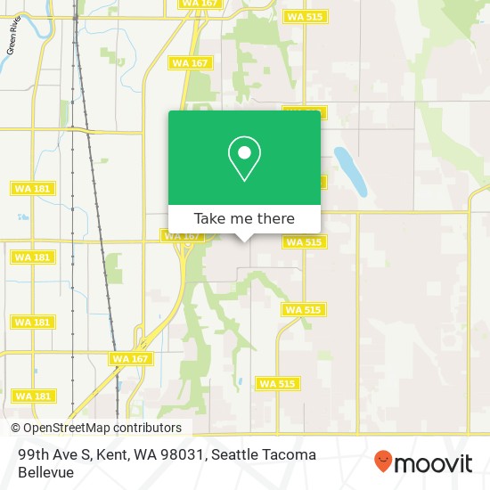 Mapa de 99th Ave S, Kent, WA 98031