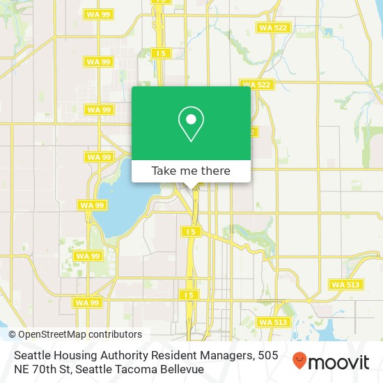 Mapa de Seattle Housing Authority Resident Managers, 505 NE 70th St