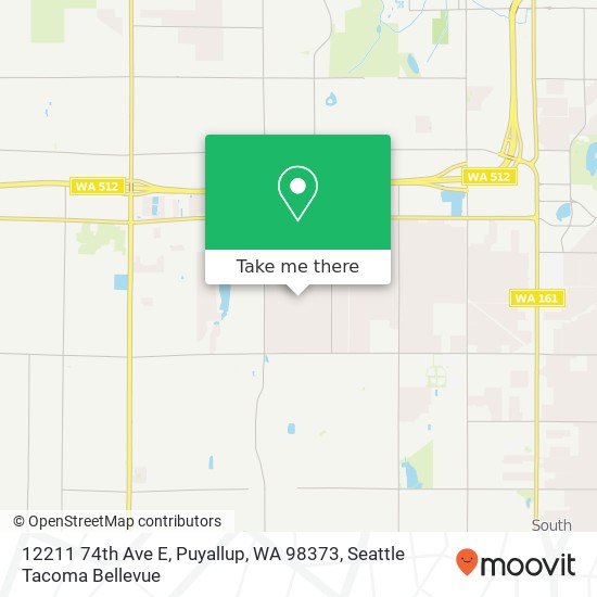 Mapa de 12211 74th Ave E, Puyallup, WA 98373