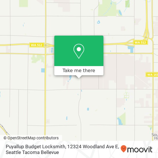 Puyallup Budget Locksmith, 12324 Woodland Ave E map