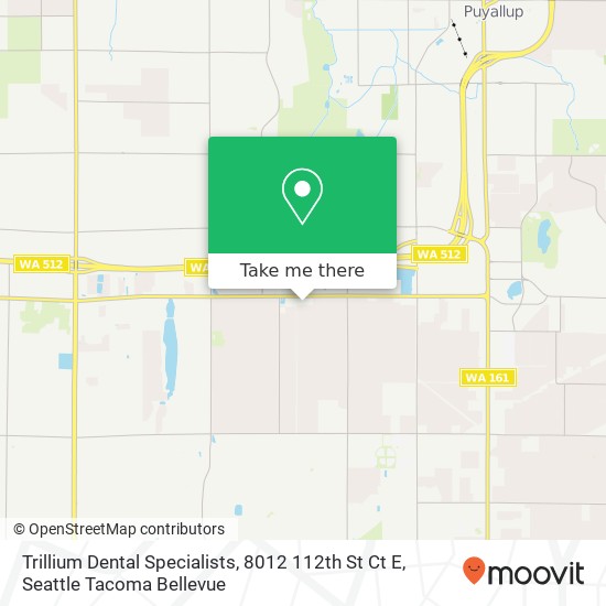 Mapa de Trillium Dental Specialists, 8012 112th St Ct E