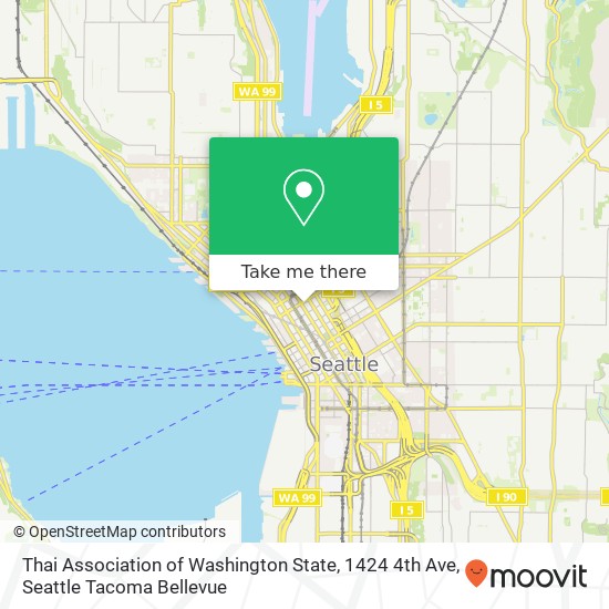 Mapa de Thai Association of Washington State, 1424 4th Ave