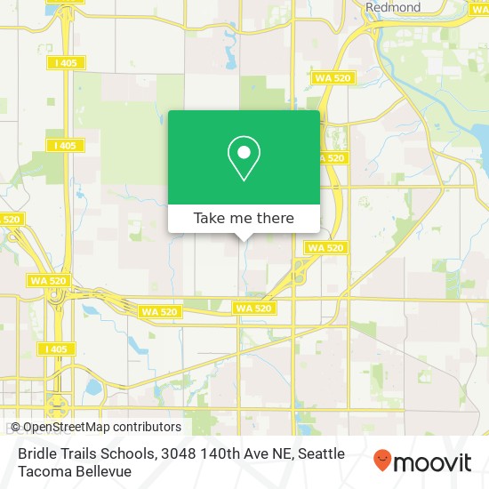 Bridle Trails Schools, 3048 140th Ave NE map