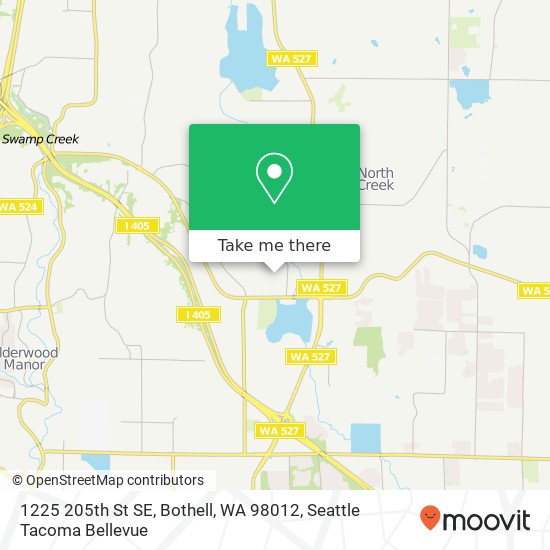 Mapa de 1225 205th St SE, Bothell, WA 98012