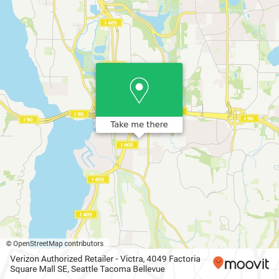 Verizon Authorized Retailer - Victra, 4049 Factoria Square Mall SE map