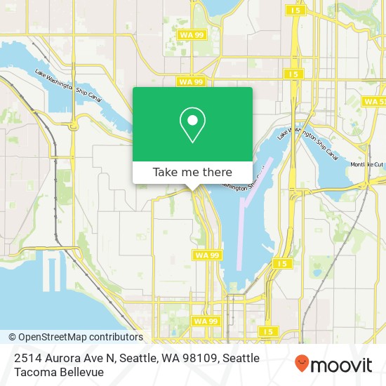 Mapa de 2514 Aurora Ave N, Seattle, WA 98109