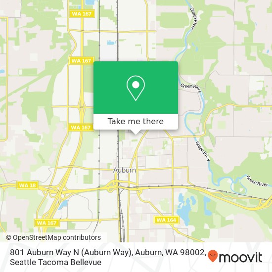 Mapa de 801 Auburn Way N (Auburn Way), Auburn, WA 98002