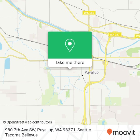 Mapa de 980 7th Ave SW, Puyallup, WA 98371