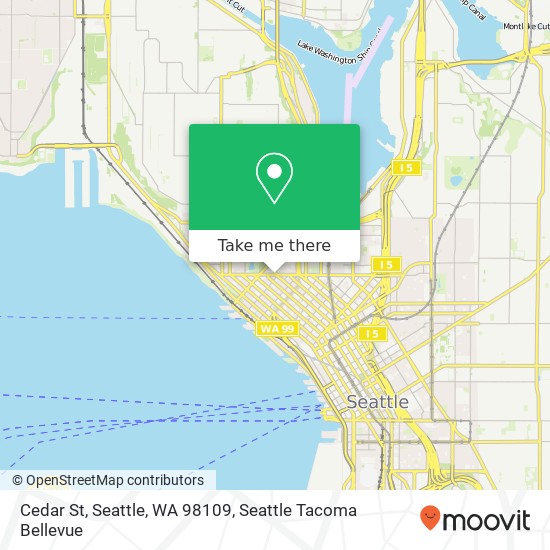Mapa de Cedar St, Seattle, WA 98109