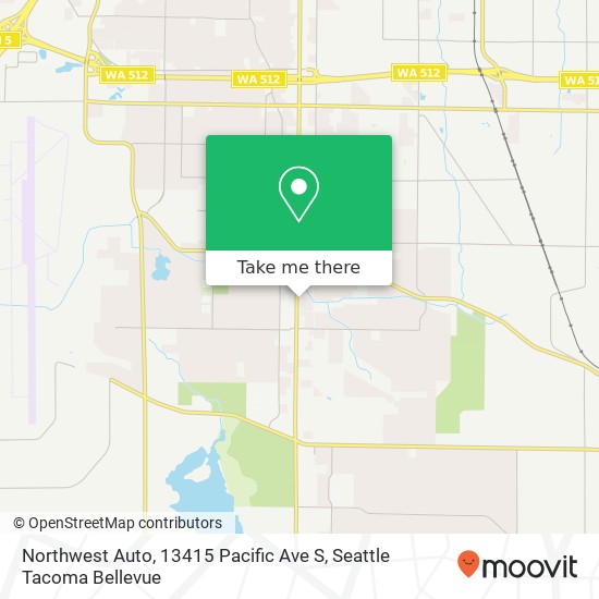 Northwest Auto, 13415 Pacific Ave S map