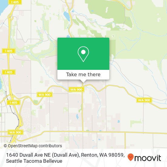 Mapa de 1640 Duvall Ave NE (Duvall Ave), Renton, WA 98059