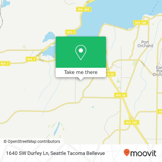 Mapa de 1640 SW Durfey Ln, Port Orchard, WA 98367
