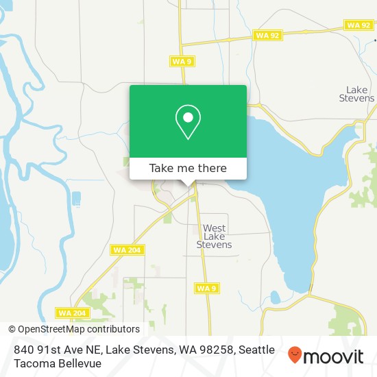 840 91st Ave NE, Lake Stevens, WA 98258 map