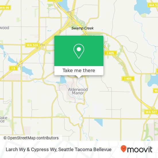 Larch Wy & Cypress Wy map