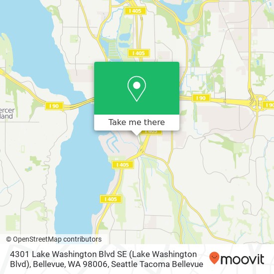 4301 Lake Washington Blvd SE (Lake Washington Blvd), Bellevue, WA 98006 map