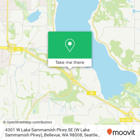 Mapa de 4301 W Lake Sammamish Pkwy SE (W Lake Sammamish Pkwy), Bellevue, WA 98008