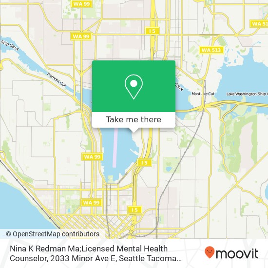 Mapa de Nina K Redman Ma;Licensed Mental Health Counselor, 2033 Minor Ave E