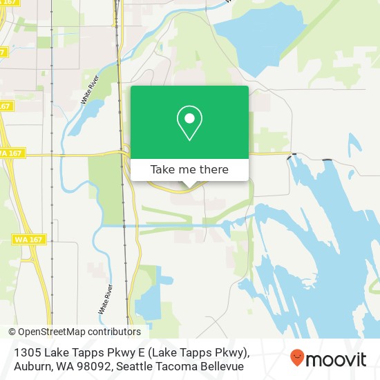 Mapa de 1305 Lake Tapps Pkwy E (Lake Tapps Pkwy), Auburn, WA 98092