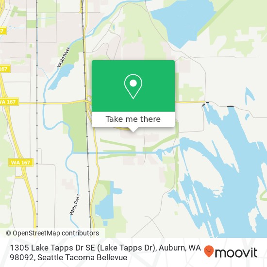 Mapa de 1305 Lake Tapps Dr SE (Lake Tapps Dr), Auburn, WA 98092