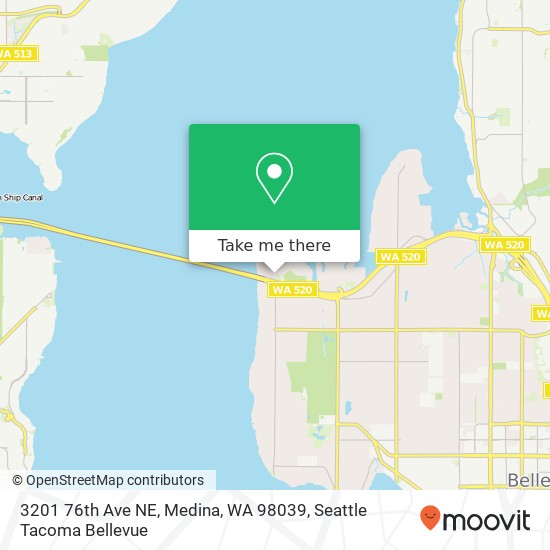 3201 76th Ave NE, Medina, WA 98039 map