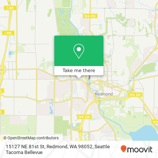 Mapa de 15127 NE 81st St, Redmond, WA 98052