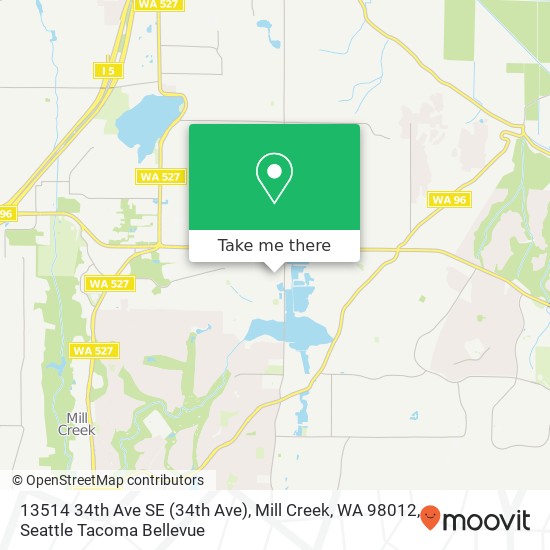 13514 34th Ave SE (34th Ave), Mill Creek, WA 98012 map