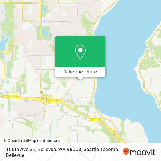 Mapa de 166th Ave SE, Bellevue, WA 98008