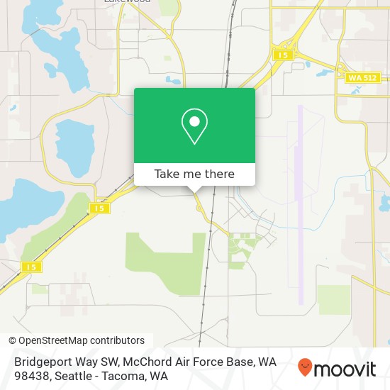 Bridgeport Way SW, McChord Air Force Base, WA 98438 map