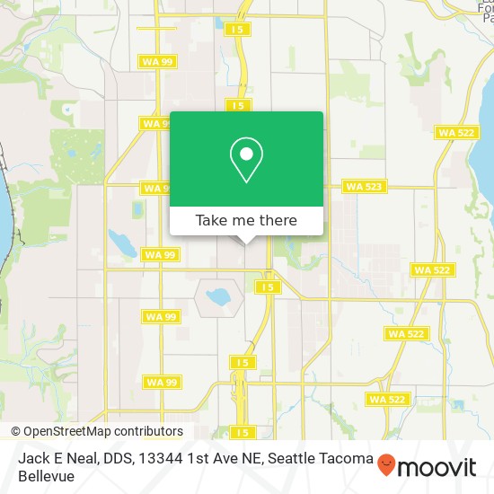Jack E Neal, DDS, 13344 1st Ave NE map
